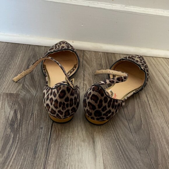 Charlotte Olympia Kitty Leopard D'orsay Flats - Picture 5 of 7
